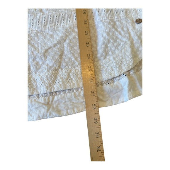 SYFS THC Womens Blouse Size XXXL Black Cat Embroidered Eyelet - Picture 11 of 11